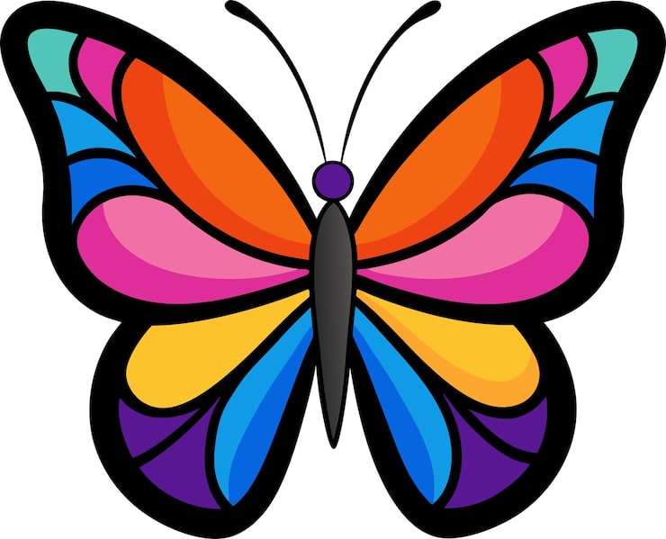 borboleta simples para imprimir e colorir