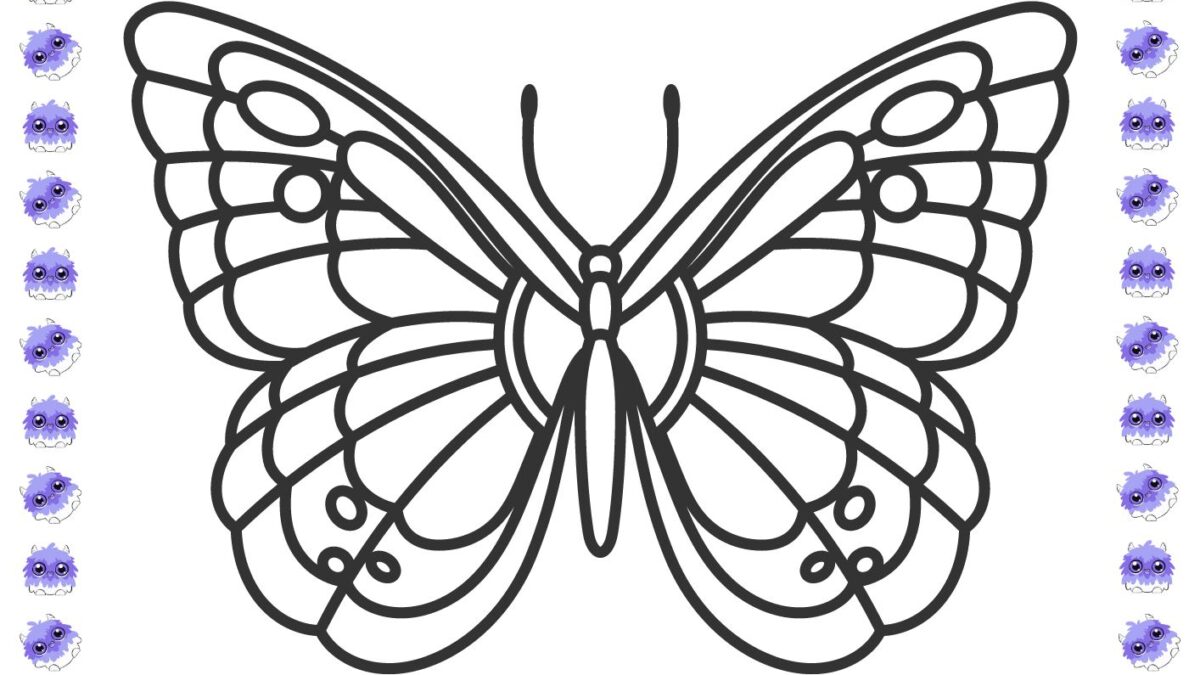 borboleta realista para imprimir