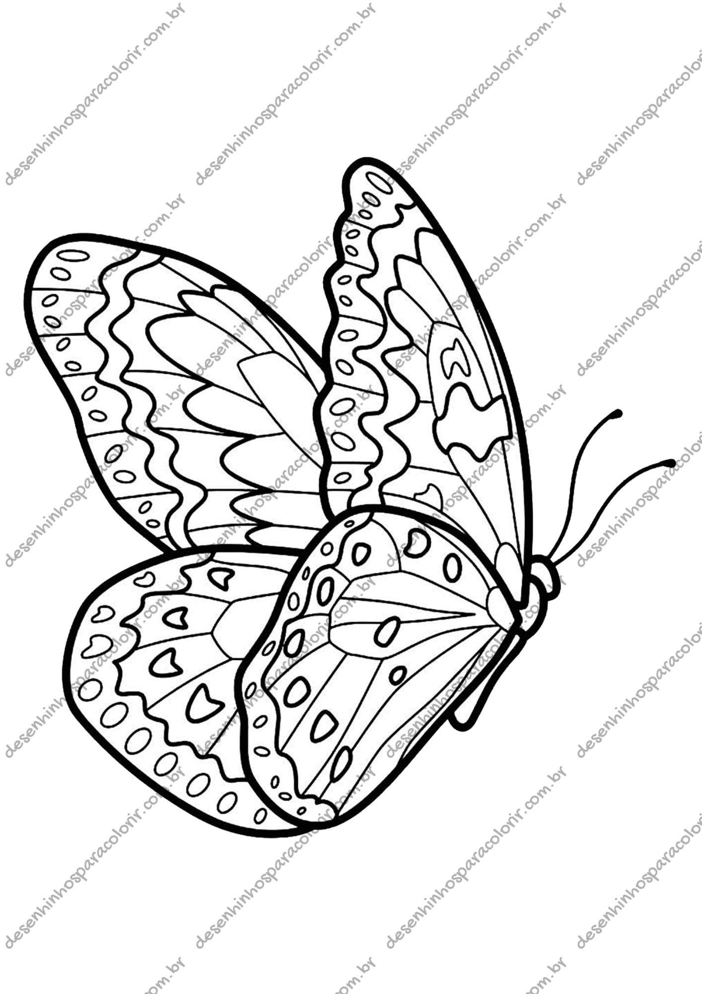 borboleta estilizada para crianças imprimir