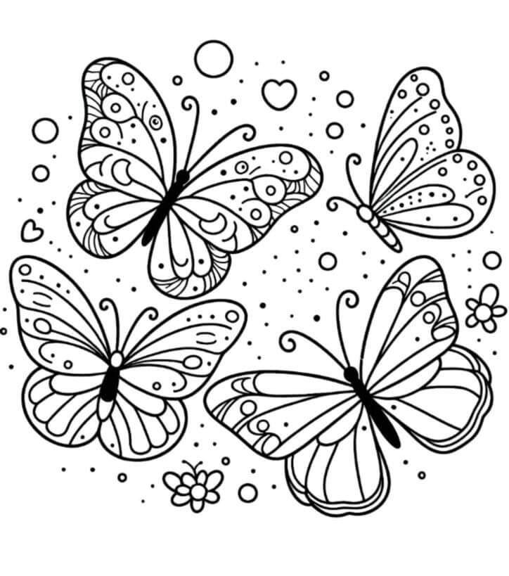 borboleta realista para imprimir