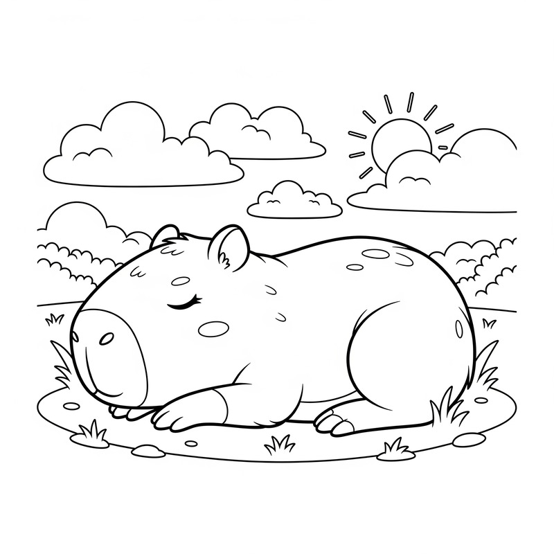 erros comuns ao colorir desenho de capivara