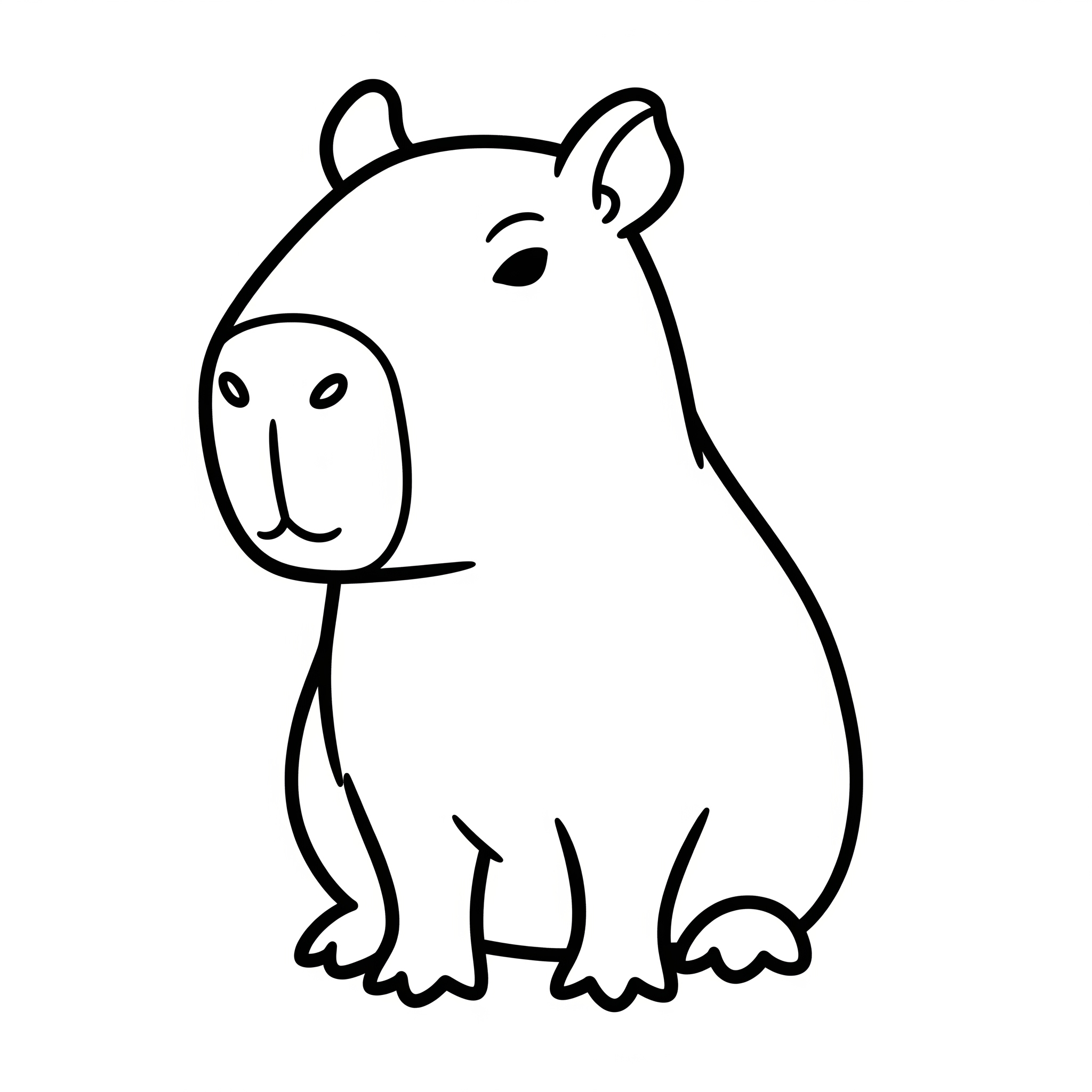 desenho de capivara vs desenho de hamster para colorir