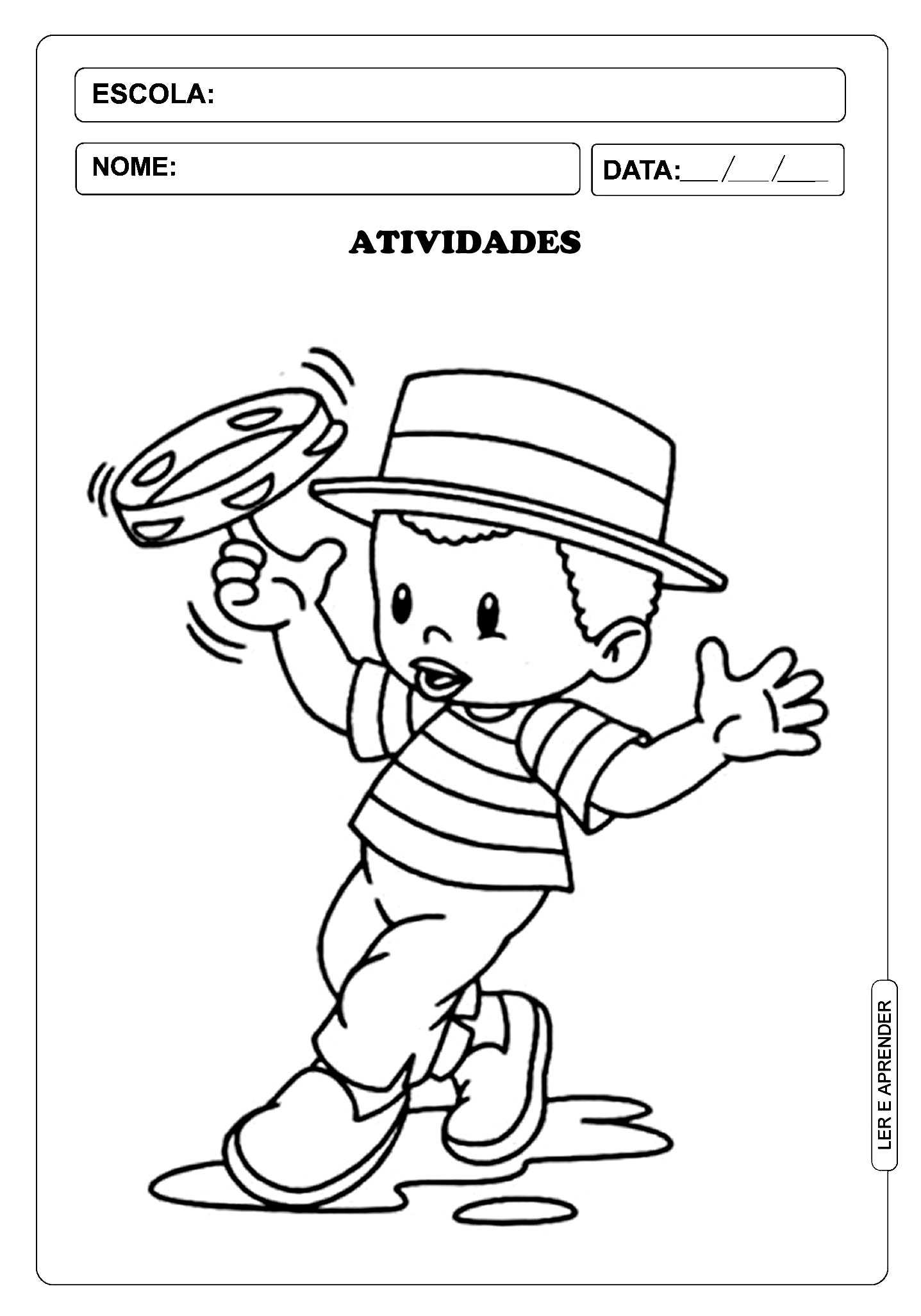 folhas de atividades carnaval