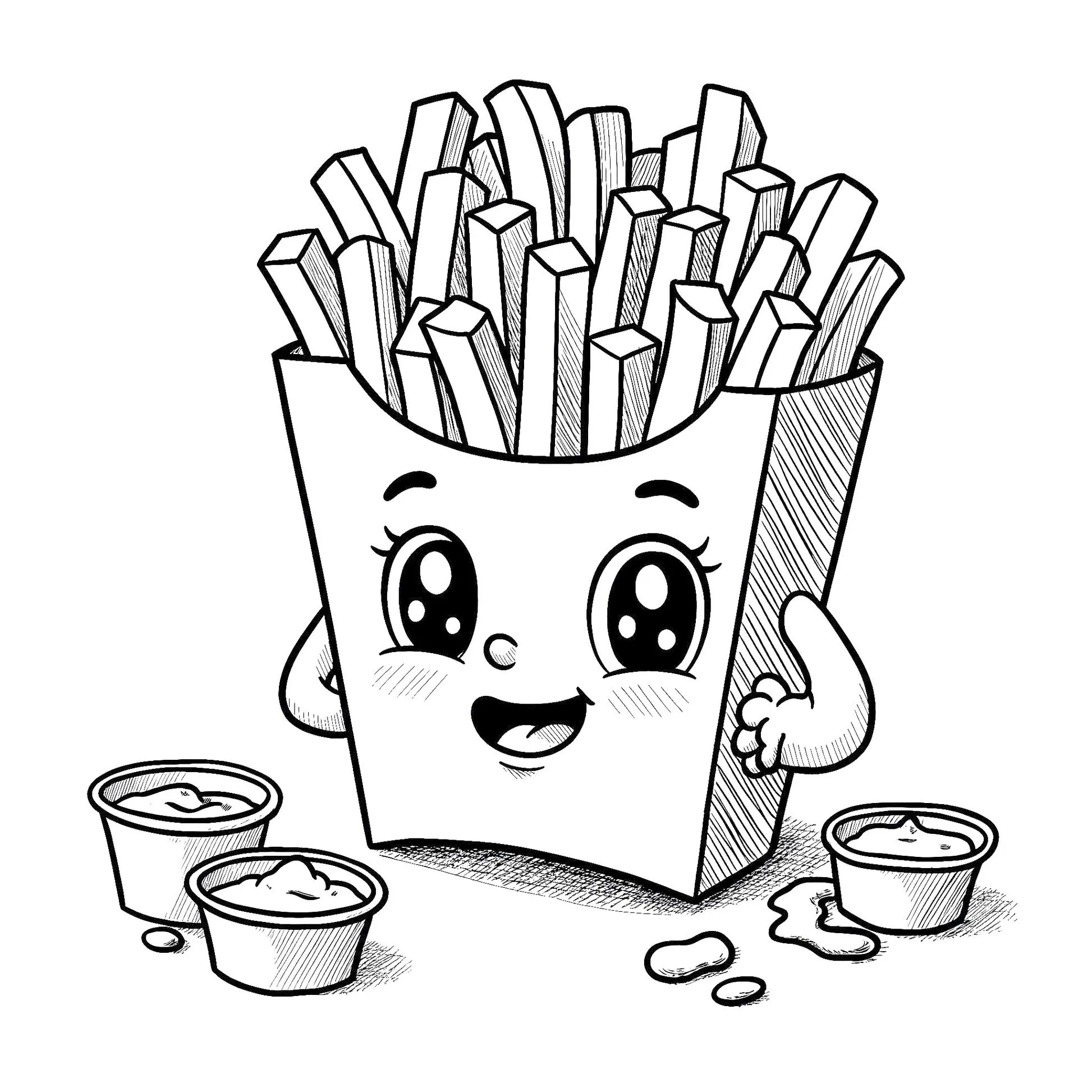 ideias de desenhos de comida para colorir fofos