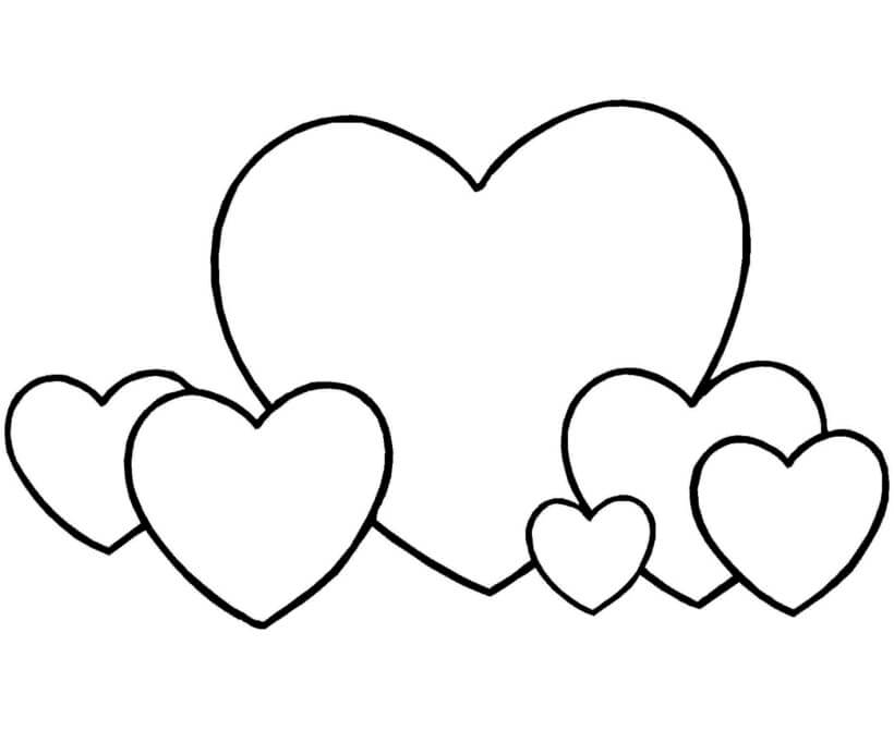 desenho de coração para pintar