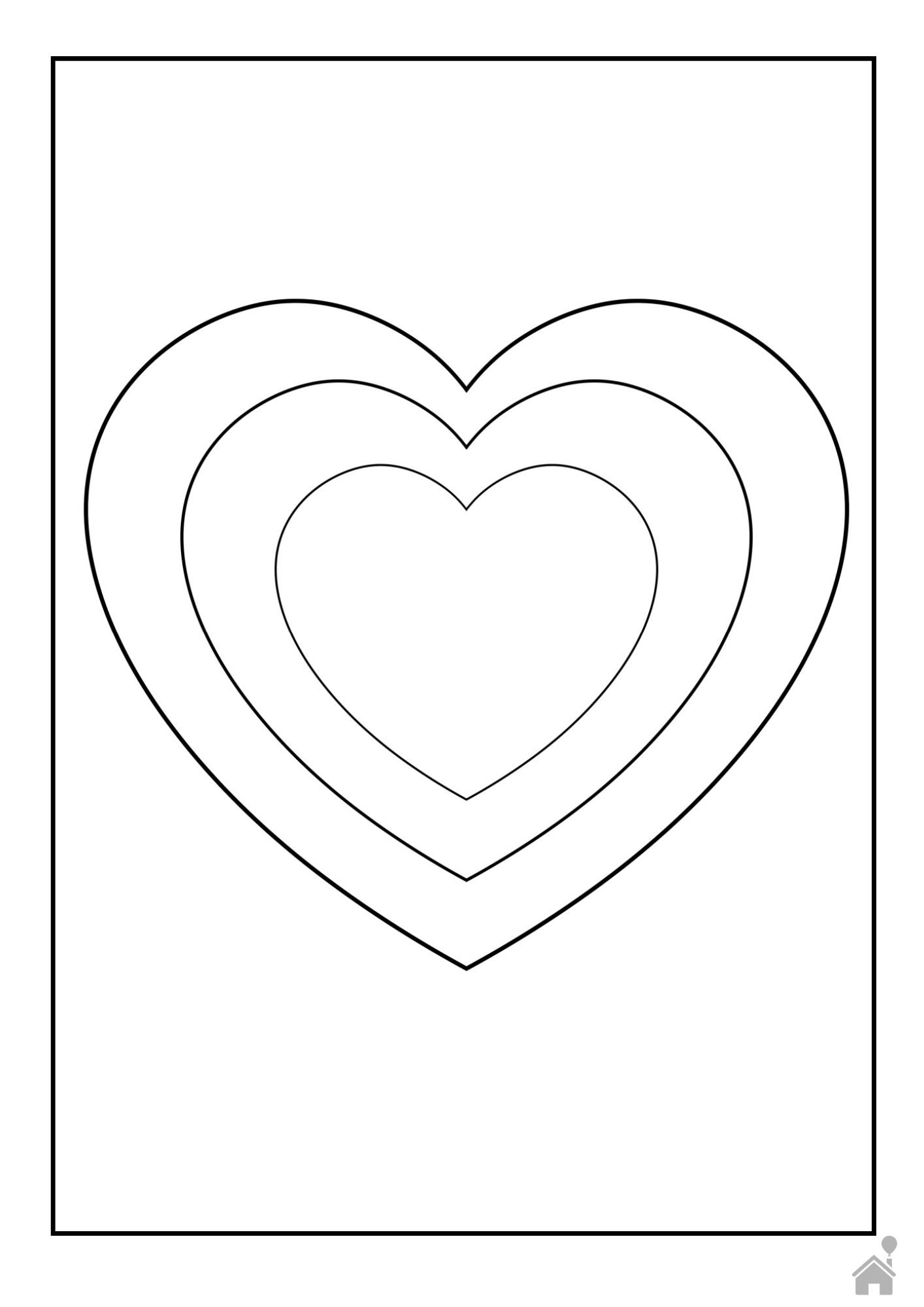 desenho de coração para pintar
