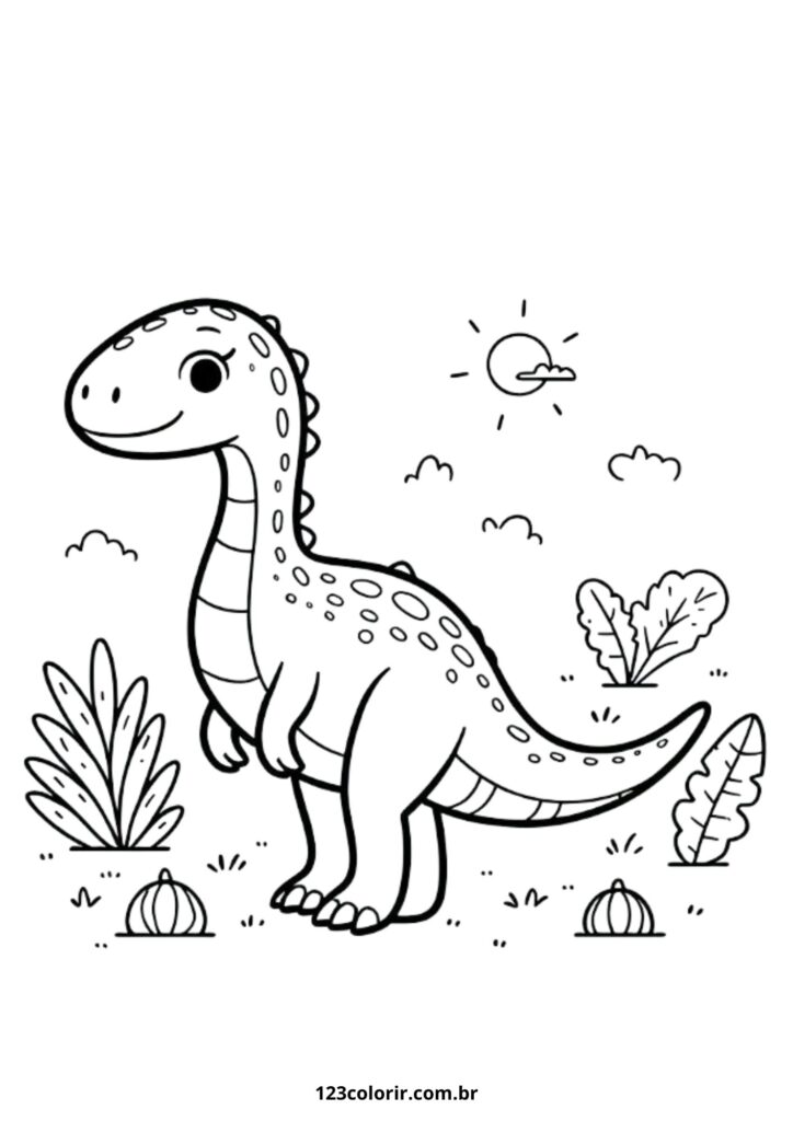 desenhos de dinossauros para colorir grátis