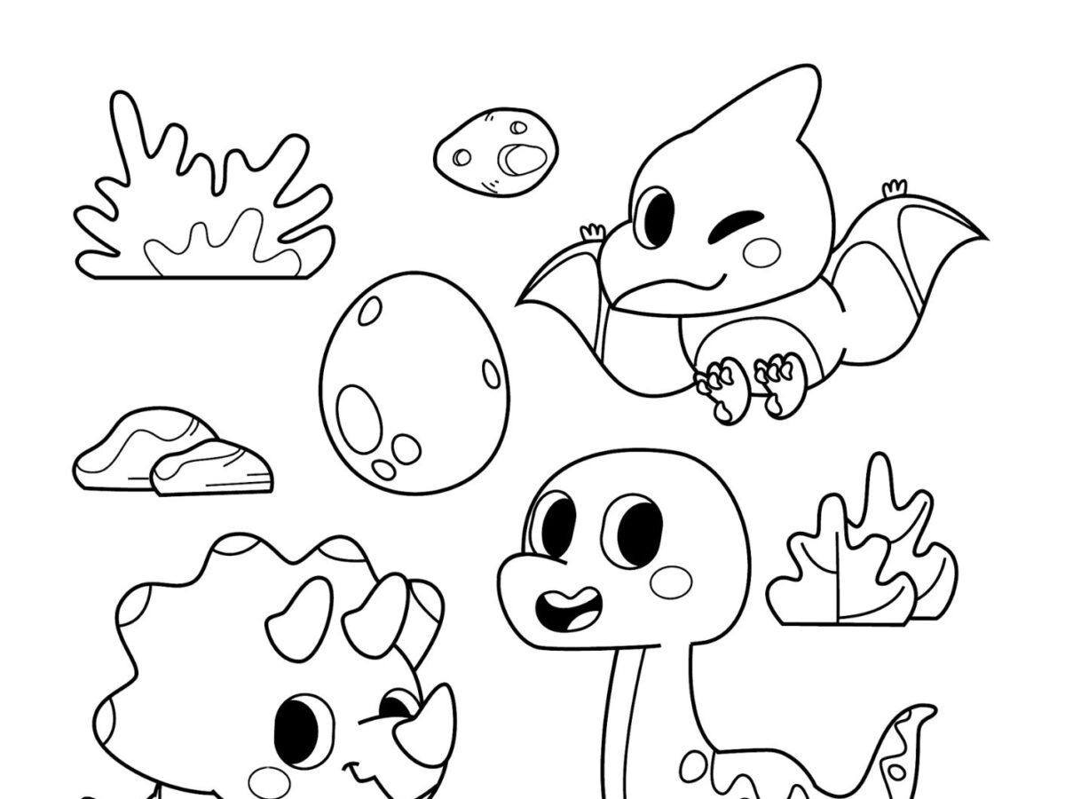 atividade de colorir dinossauro