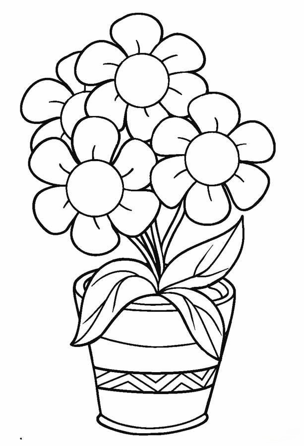 desenho de flor para colorir