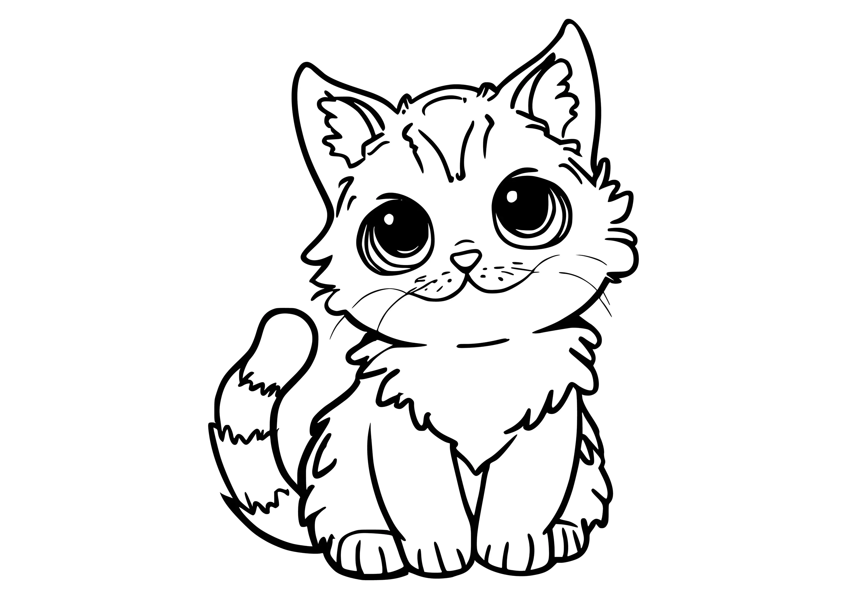 como desenhar um gato kawaii passo a passo