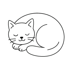 desenho de gato kawaii para colorir