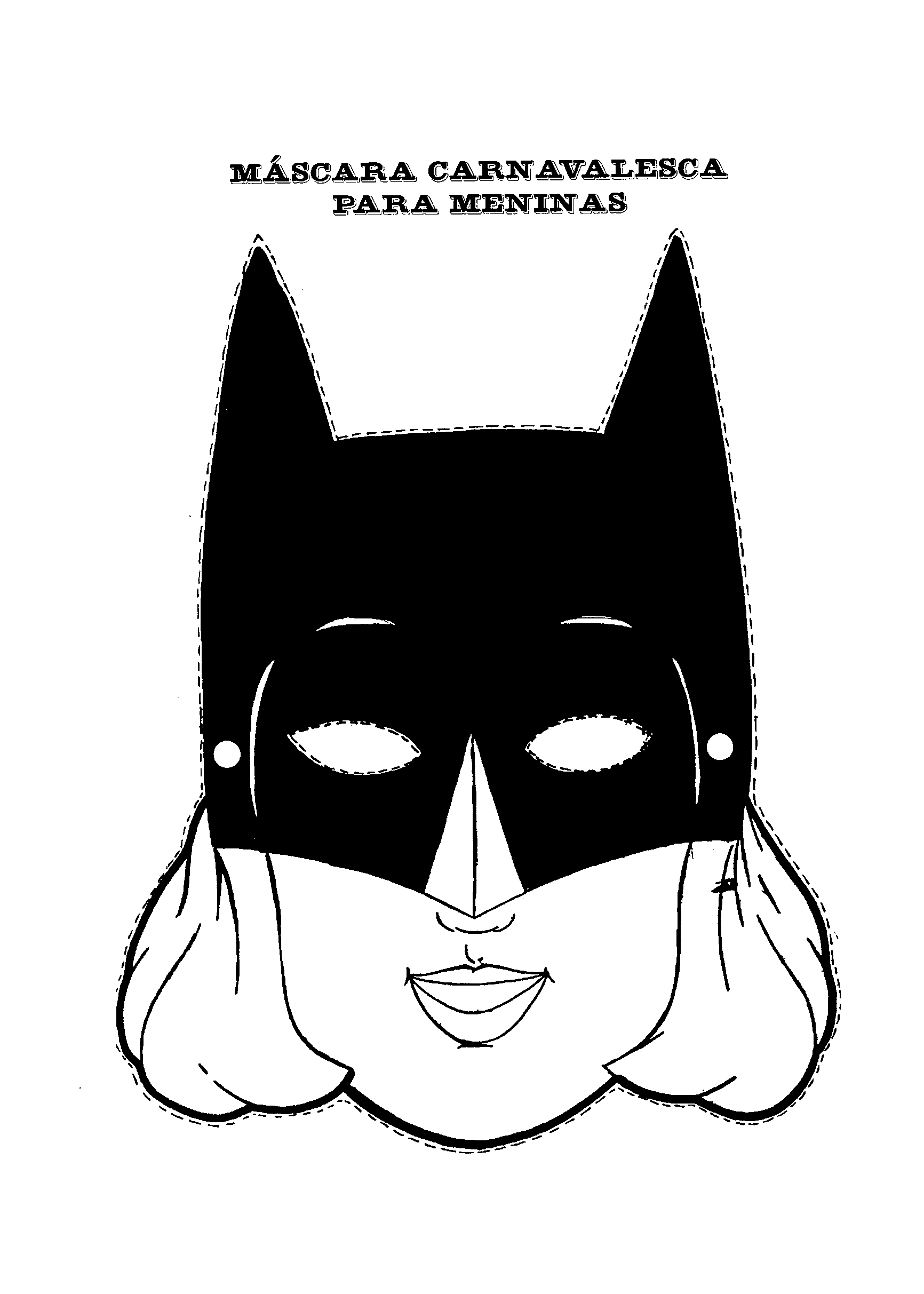 máscara de carnaval veneziana para imprimir