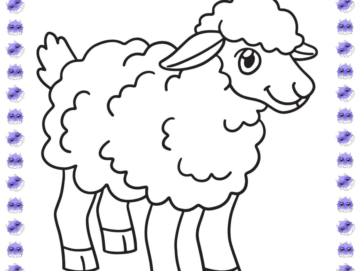 desenho ovelha fofo
