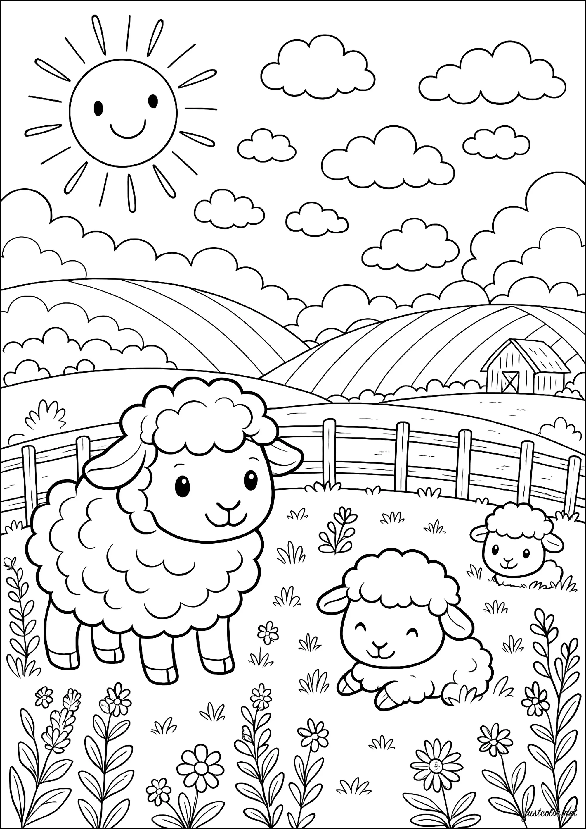 desenho ovelha bebê