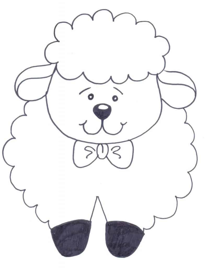 desenho ovelha para artesanato