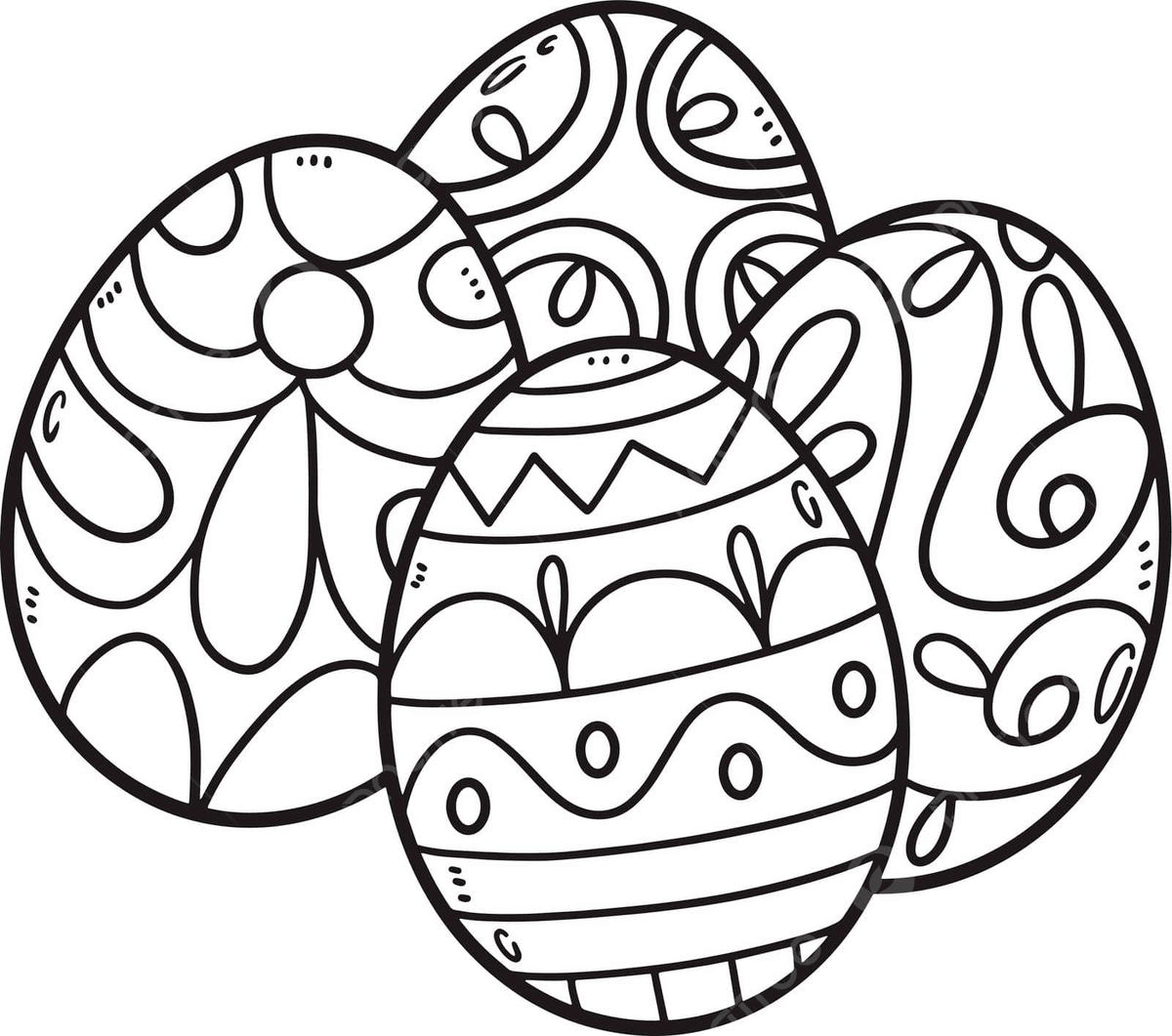 desenho de ovo quebrado para colorir