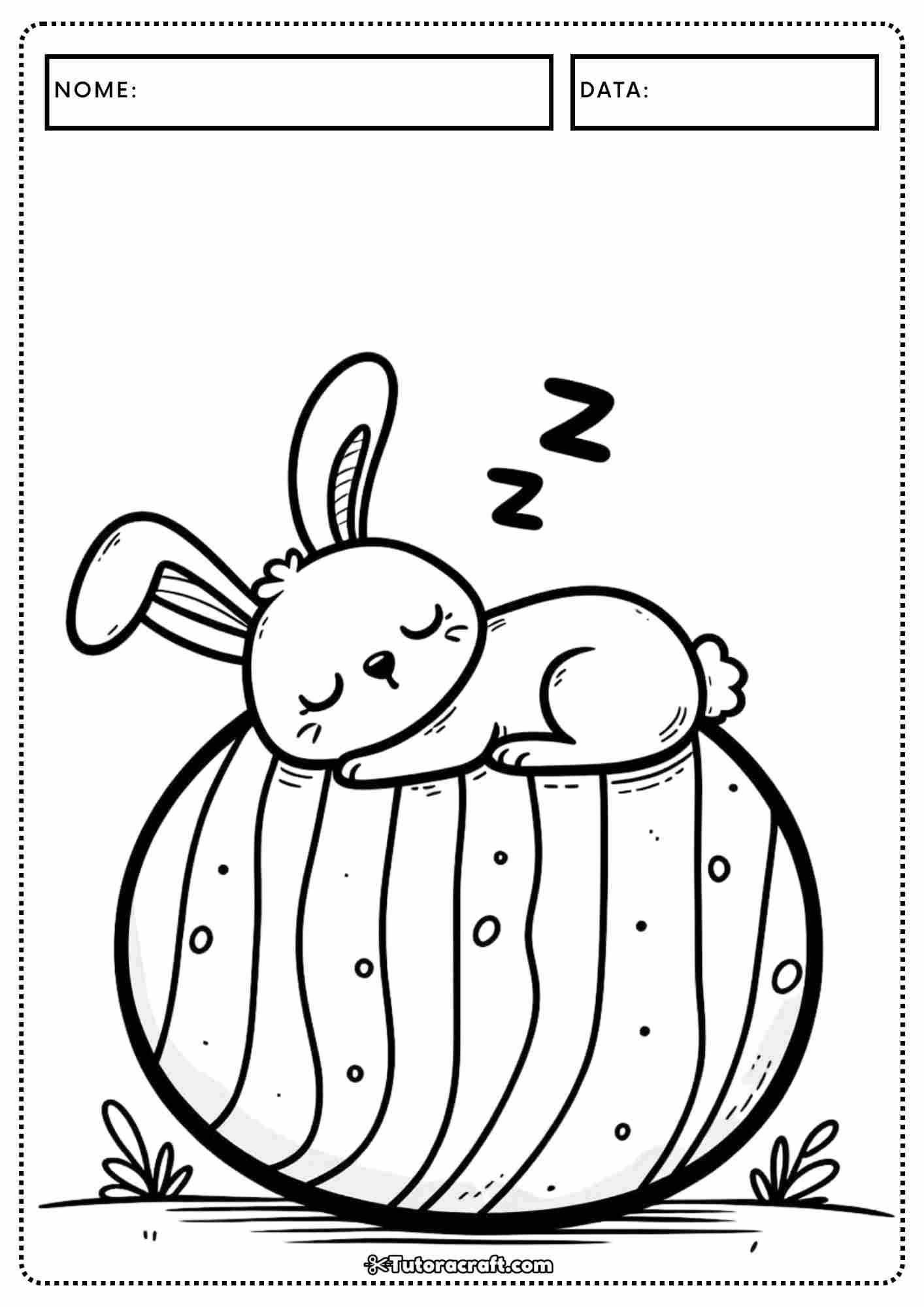 desenho de ovo de páscoa para colorir e imprimir grátis