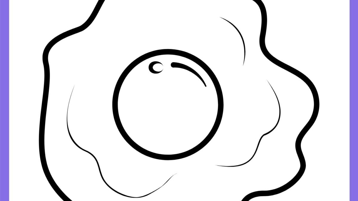 desenho de ovo com coelho para colorir