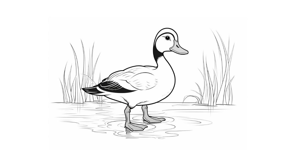 desenho de pato para colorir