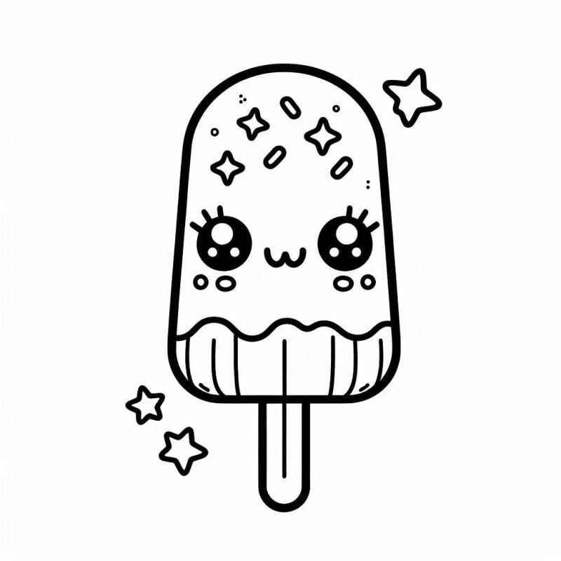 desenho de picolé vs desenho de sorvete para colorir