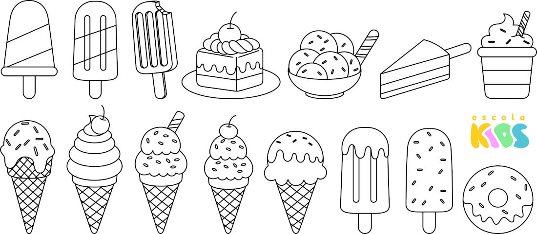 quanto custa comprar desenhos de picolé para colorir