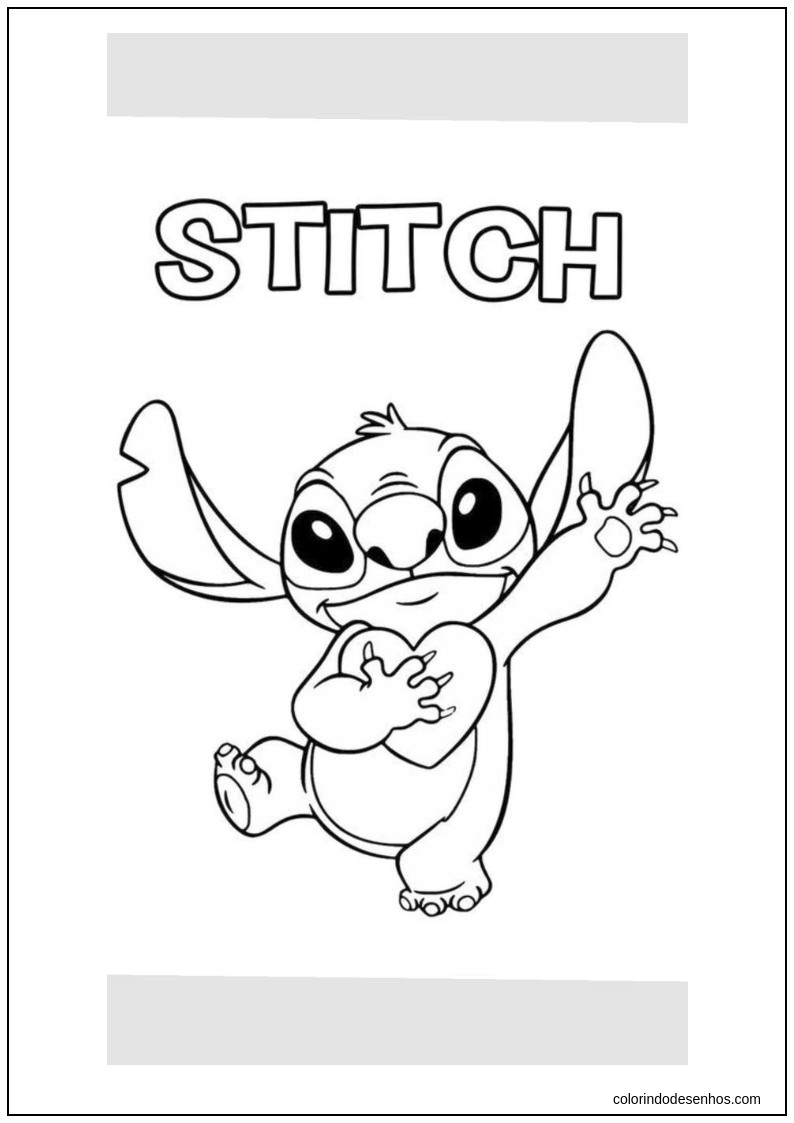 desenho de stitch para colorir