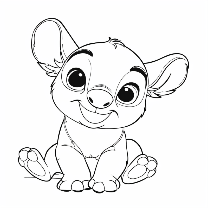 desenho do stitch vs angel para colorir