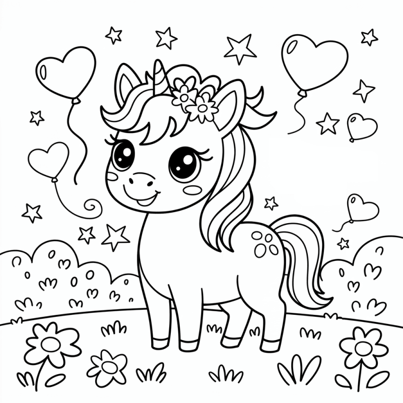 desenho de unicórnio com asas para colorir