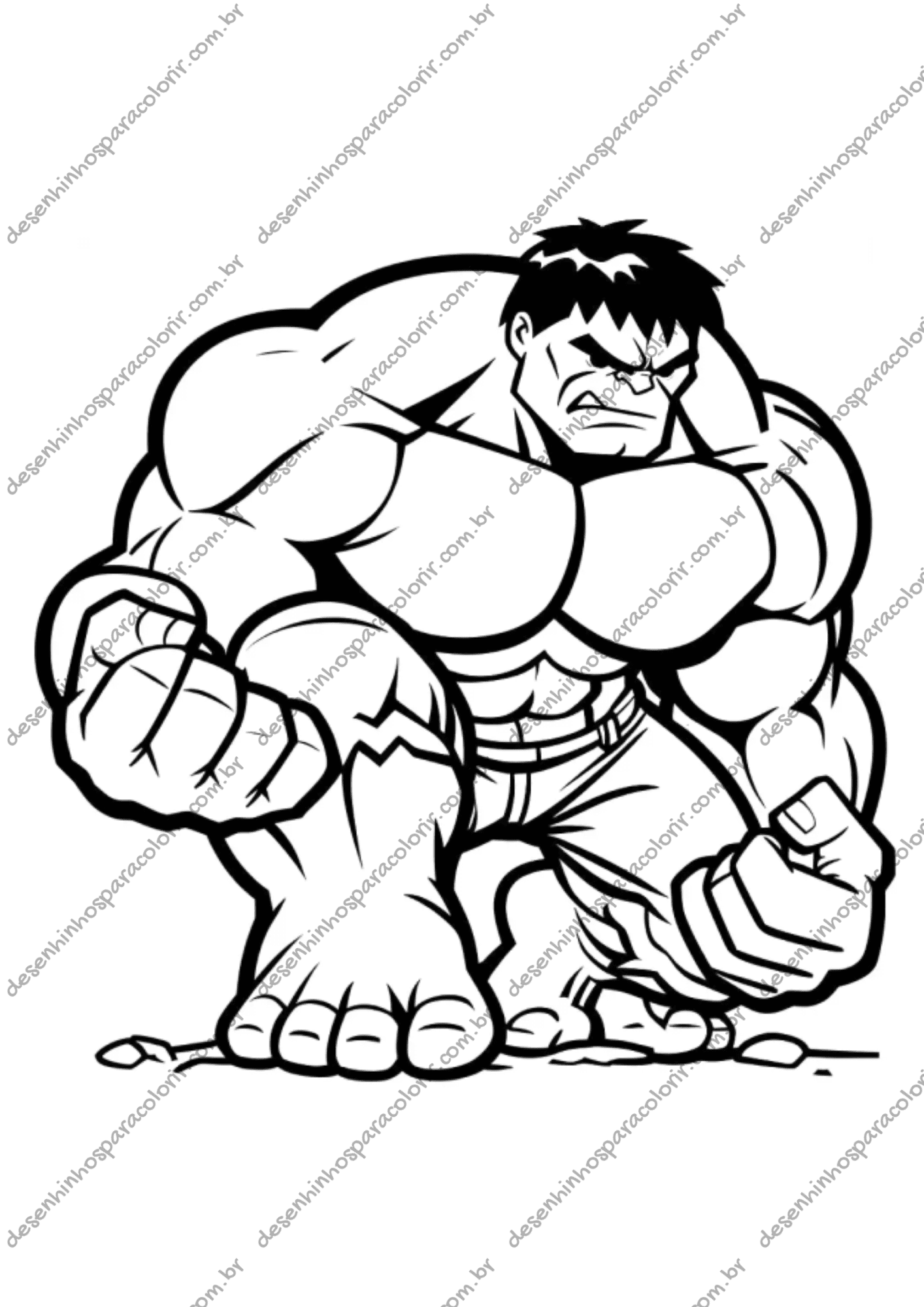 desenho do hulk para colorir