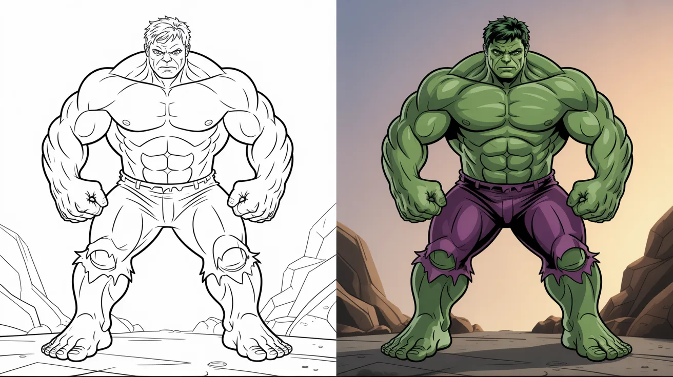 desenho do hulk bebe para colorir