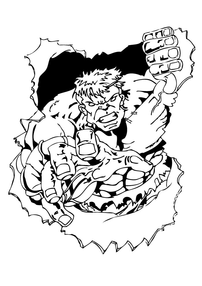 desenho do hulk bebe para colorir