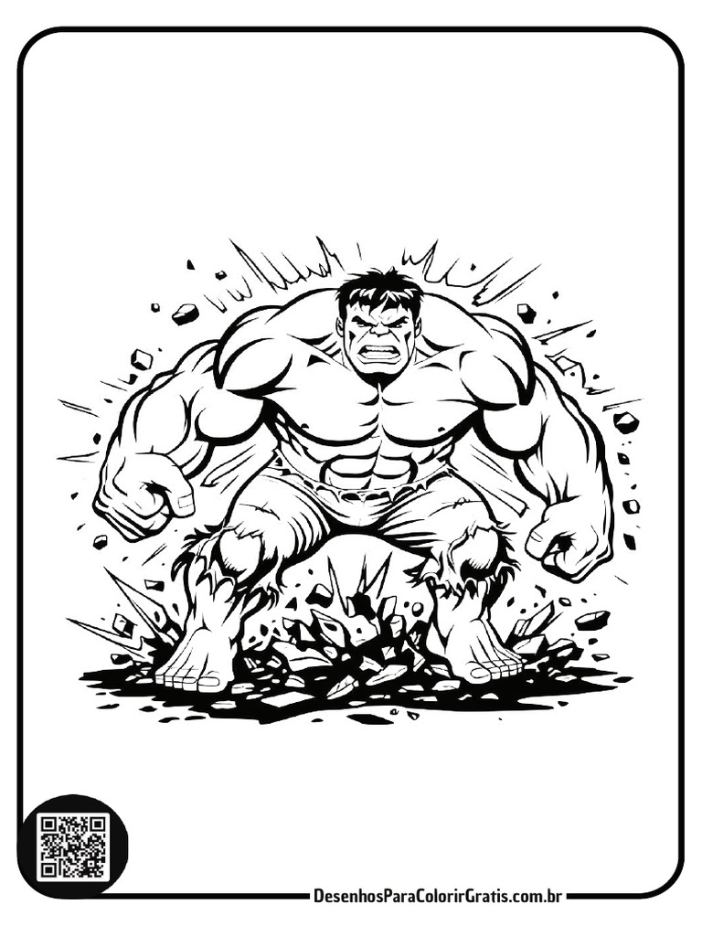 desenho do hulk para colorir