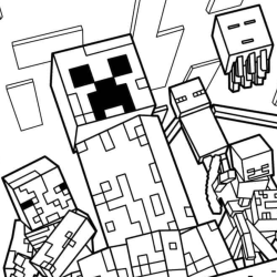 desenho do minecraft para colorir