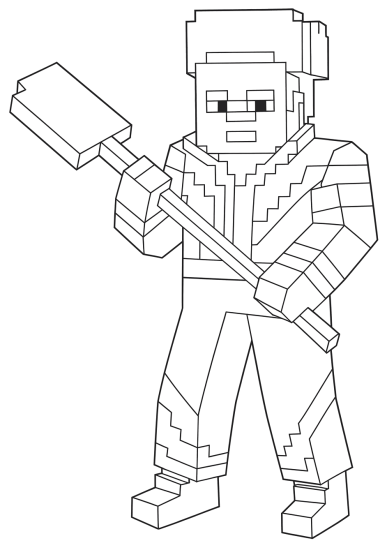 desenho do minecraft para colorir