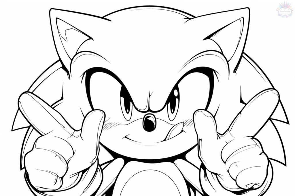 sonic para colorir imprimir