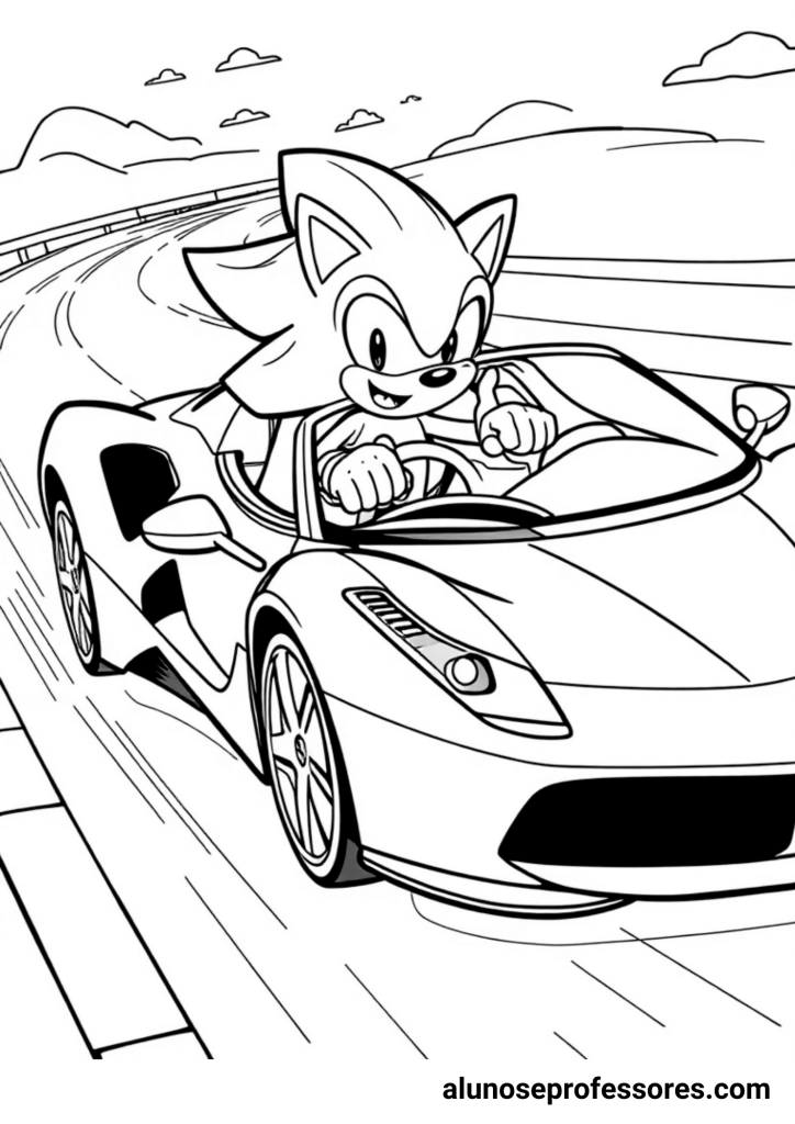 sonic para colorir online