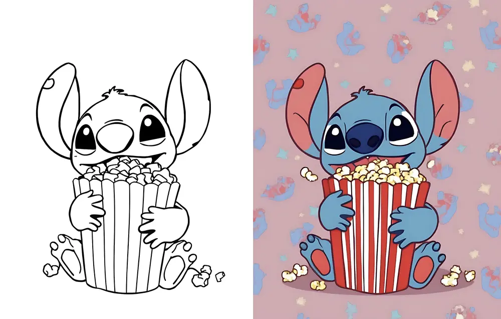 preço de desenhos do stitch para imprimir