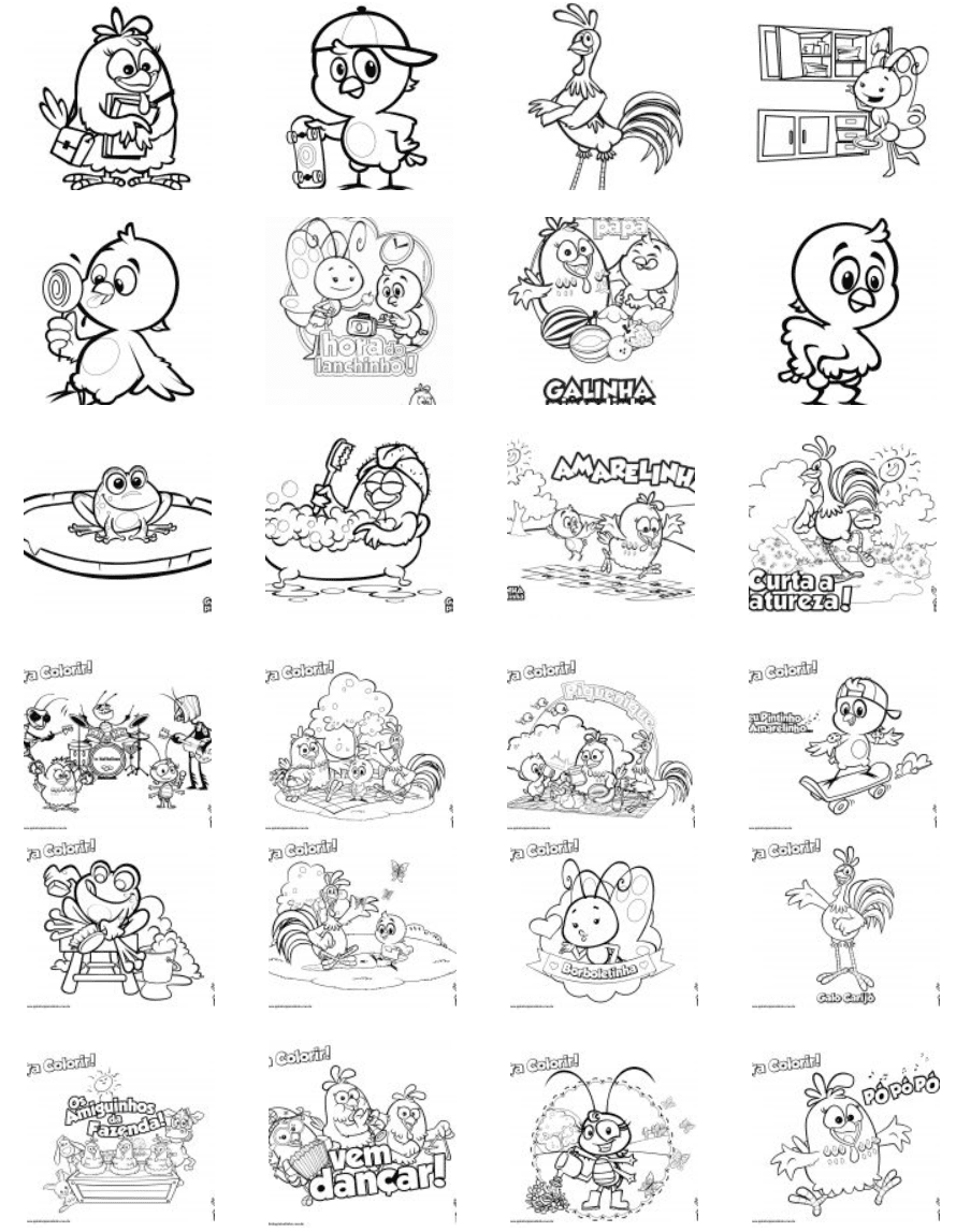 erros comuns ao colorir a galinha pintadinha