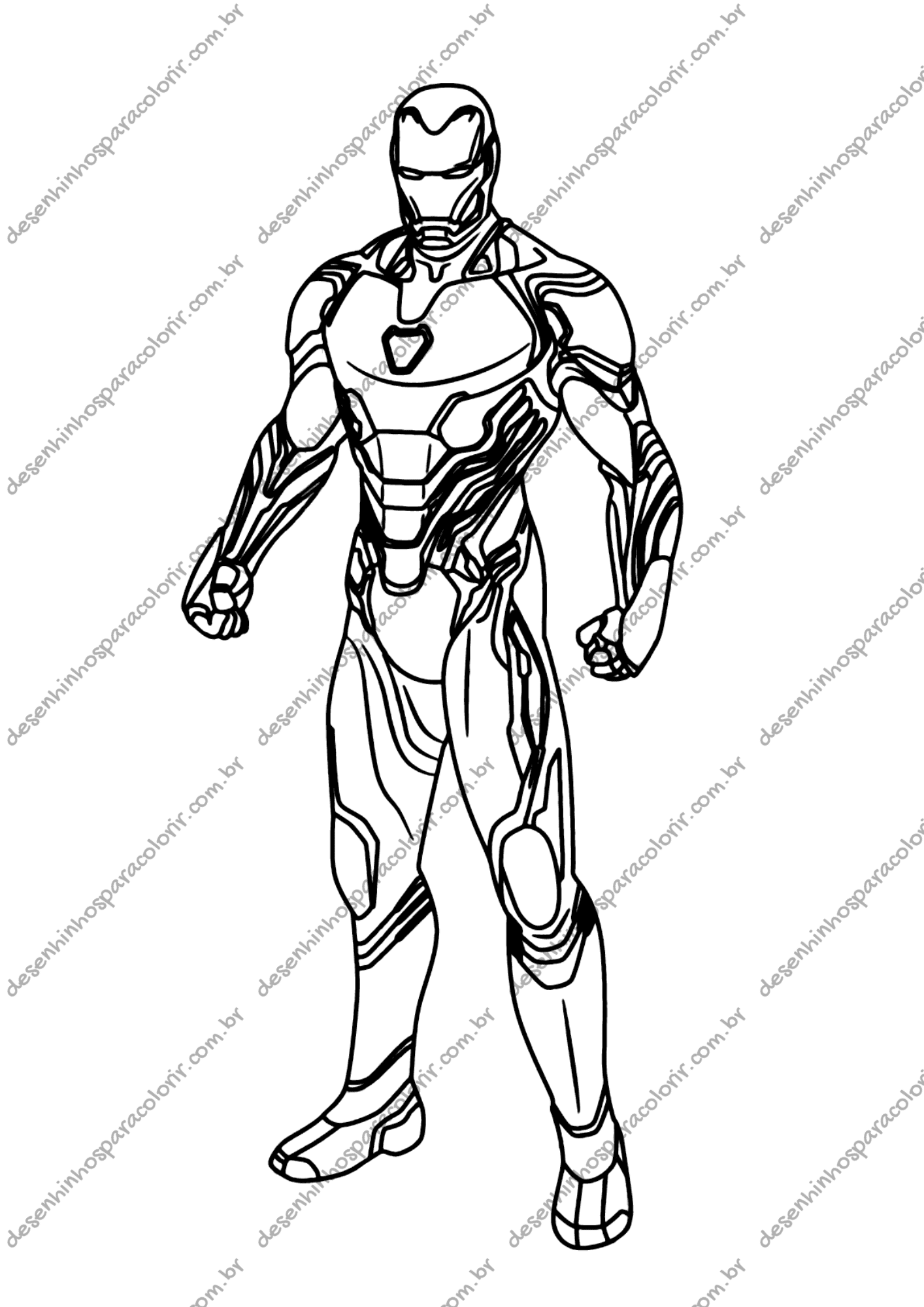 melhores desenhos homem de ferro para colorir em família