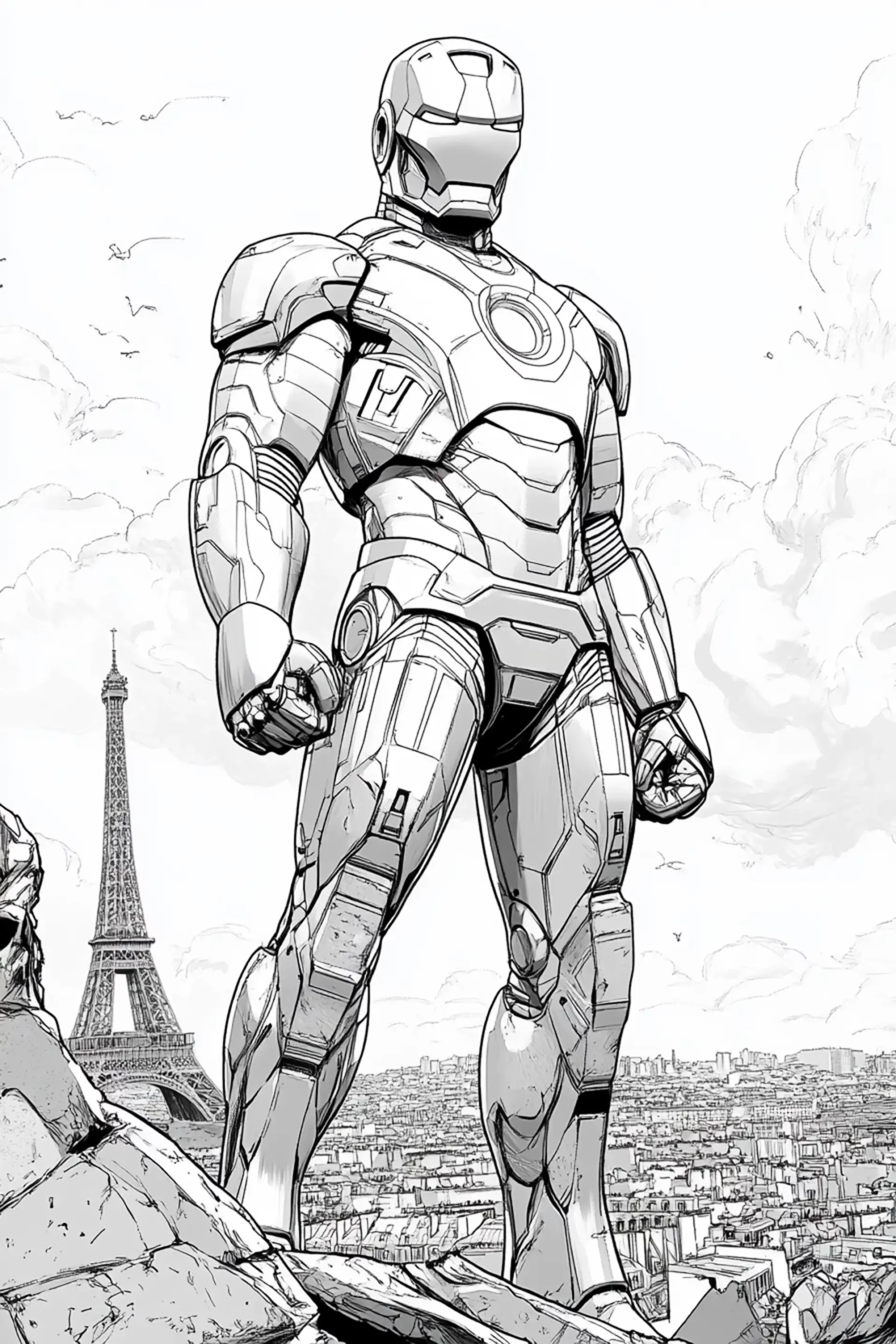 desenho homem de ferro mark 85 para colorir