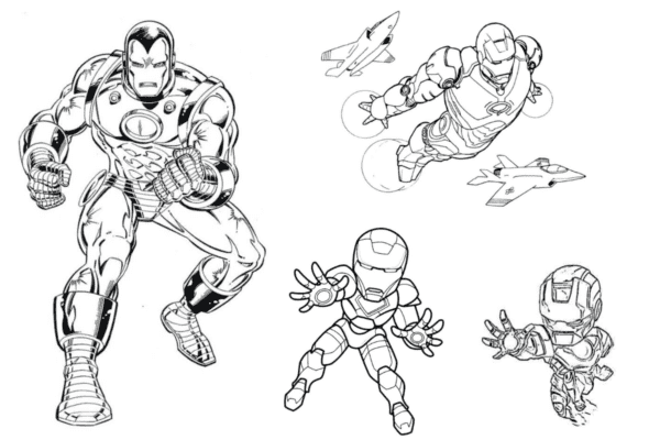 desenho homem de ferro mark 85 para colorir