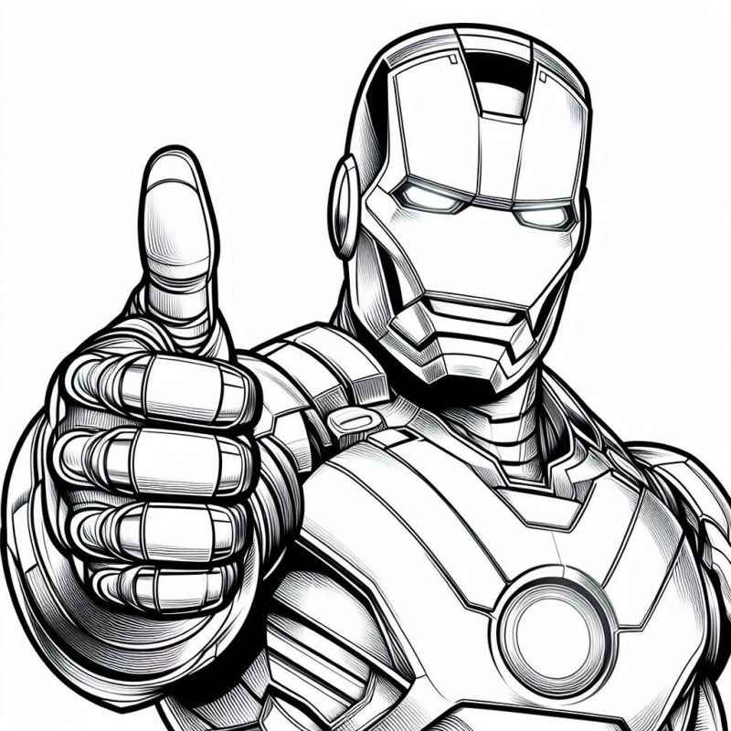 desenho homem de ferro para colorir