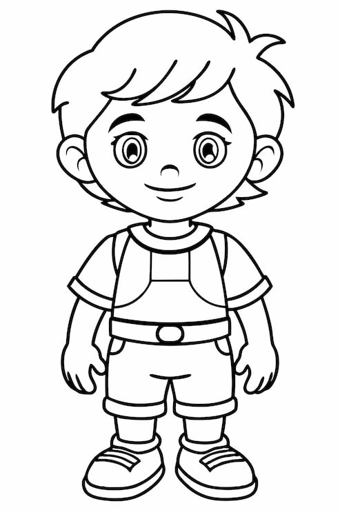 desenho menino para imprimir