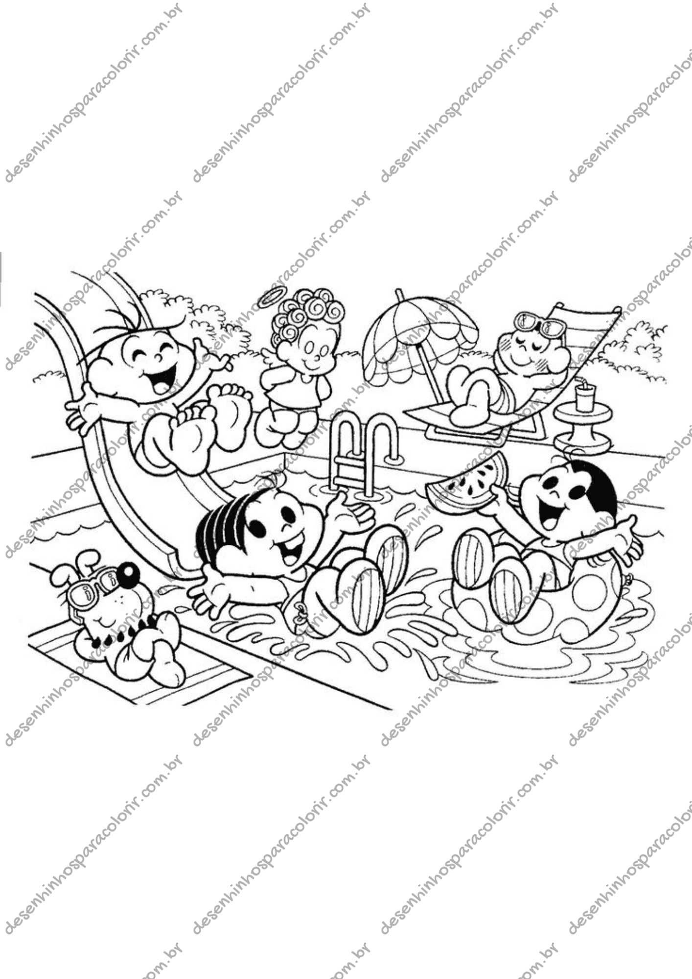 desenhos turma da monica para imprimir em casa