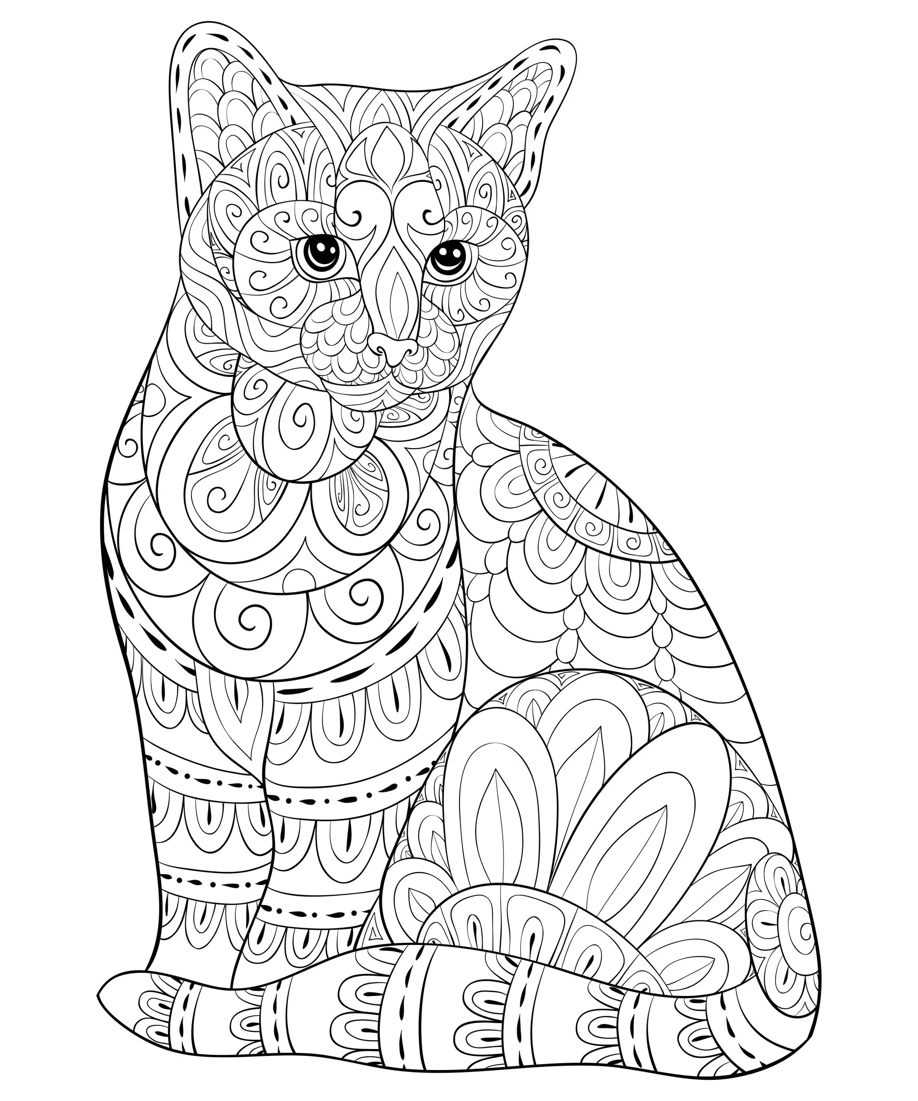 custo de materiais para colorir desenhos de gato