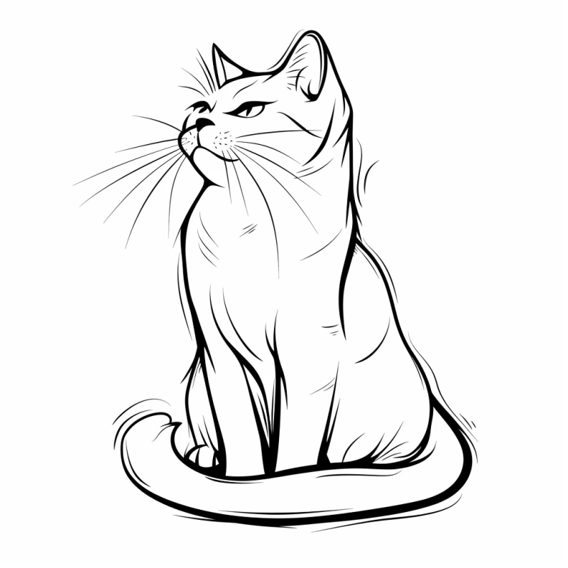 melhores desenhos de gato para colorir