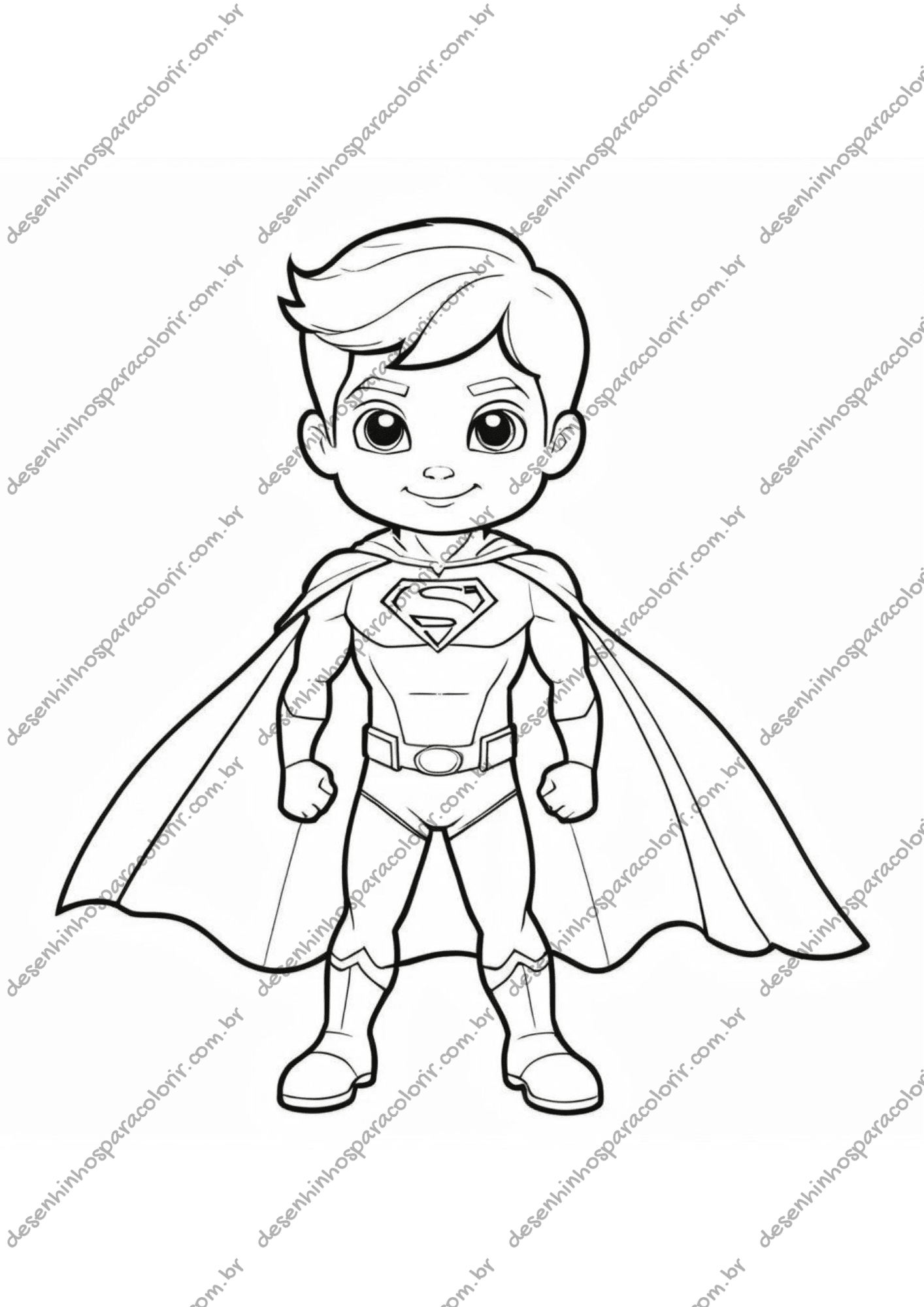 pintar desenhos masculinos