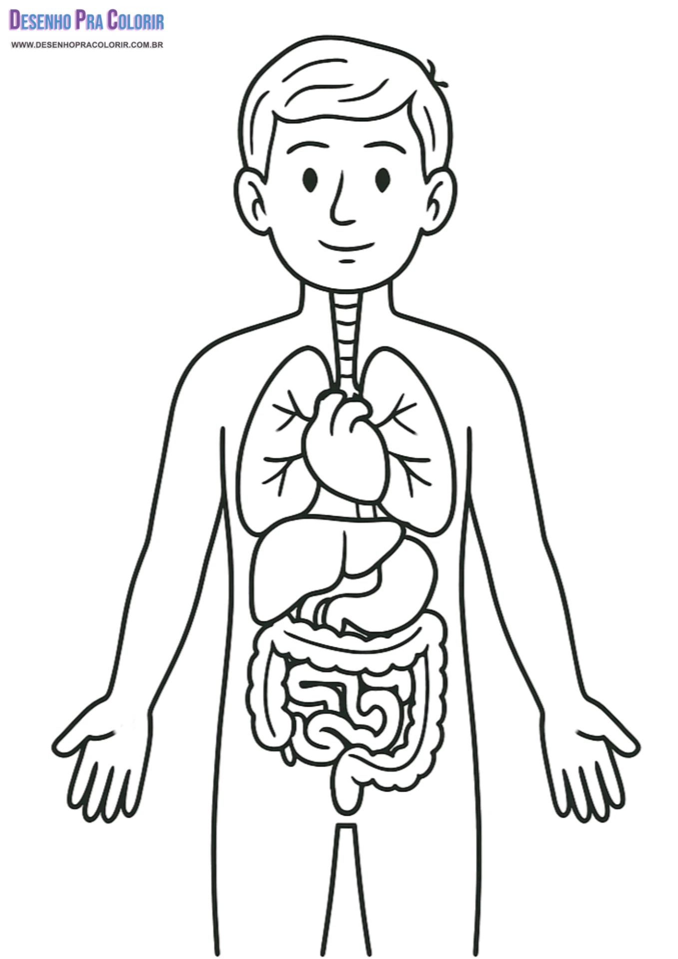 desenho para colorir menino