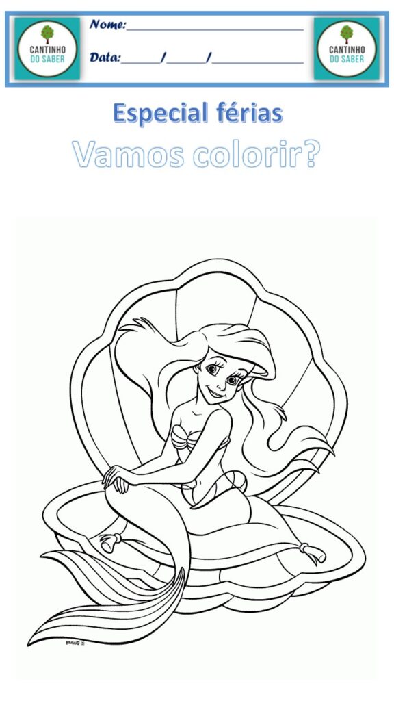 desenho de sereia vs desenho de unicórnio para colorir