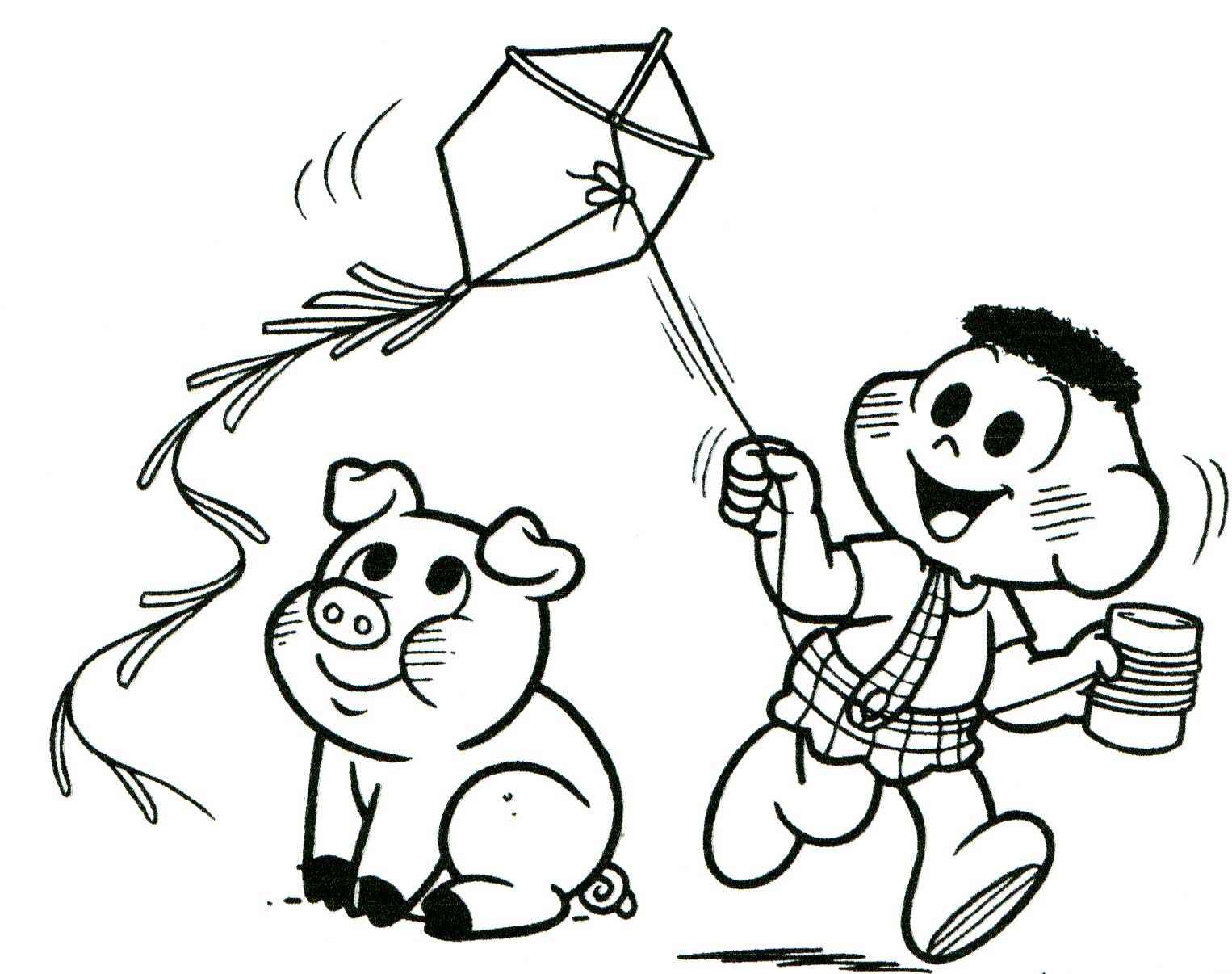 cebolinha para colorir